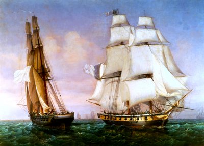 Napoleon Leaving the Island of Elba, 28th February 1815 by Ambroise Louis Garneray